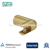 Conector de 90° de tubo a vidrio de acero inoxidable para panel fijo de vidrio con función ajustable Acabado en latón antiguo