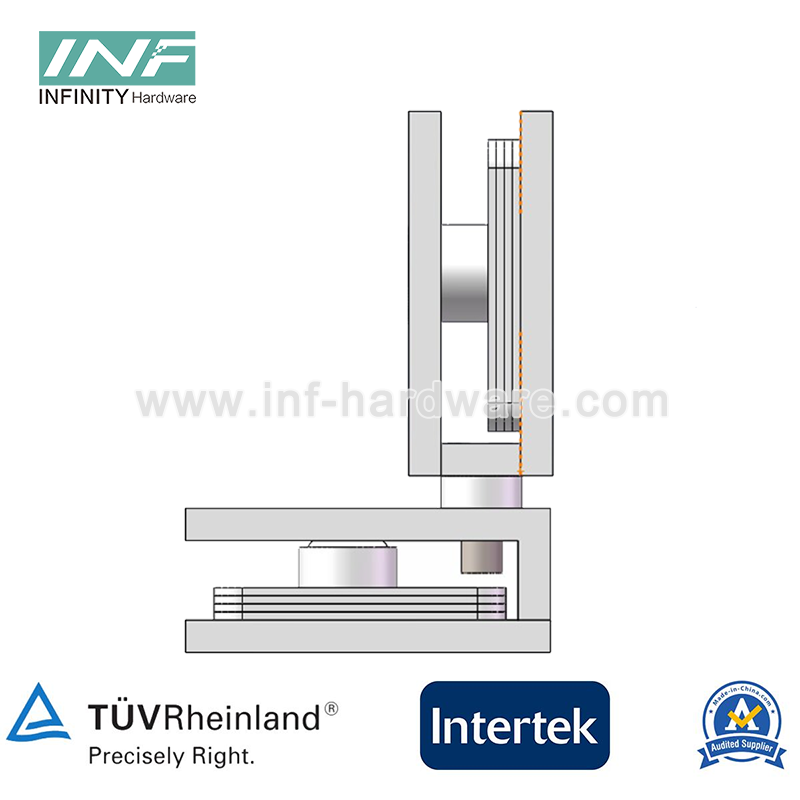 abrazadera de vidrio