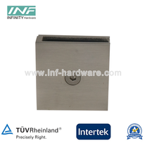 Abrazadera de vidrio Abrazaderas de vidrio de ducha con base cuadrada de acero inoxidable