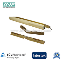 Conector de 90° de tubo a vidrio de acero inoxidable para panel fijo de vidrio 