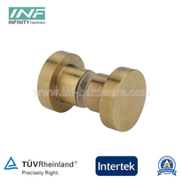 Manija de puerta de zinc y cobre con un solo orificio, perilla de tracción de puerta de ducha de vidrio y acero inoxidable