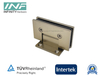 Bisagra de ducha de puerta de vidrio de esquina cuadrada de placa corta de vidrio a pared con pasador ajustable 85 y 90