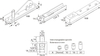 Montaje de parche de puerta de vidrio con resorte de piso oculto de aleación de zinc/aluminio