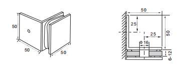 abrazaderas para vidrio de ducha