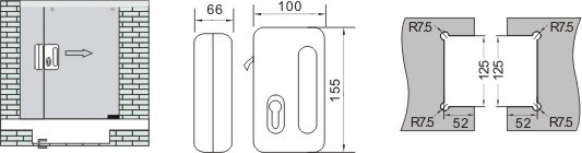 cerradura de la puerta de vidrio