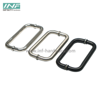 Tiradores de puerta de vidrio de acero inoxidable y latón, manija de puerta corrediza de vidrio Btb